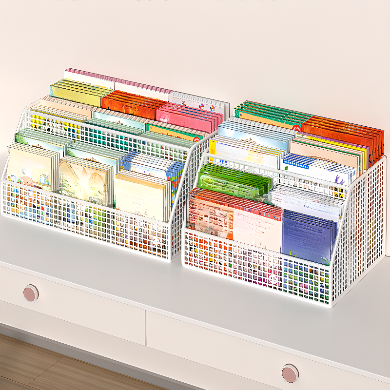 Modern Metal Magazine Rack, 11 To 15 in Length, 7 To 9.9 in Height, Unattached with Divider