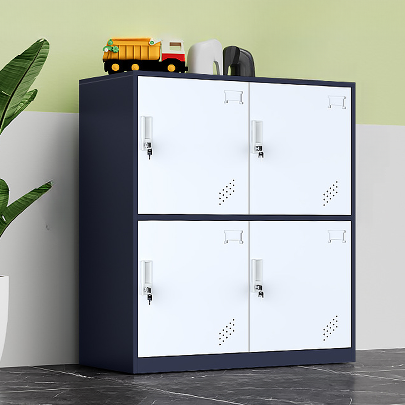 3-layer/2-layer Ventilated School Lockers with Key Locking Mechanism, Partial Assembly, Nine Compartments/6 Compartments, 3-Wide
