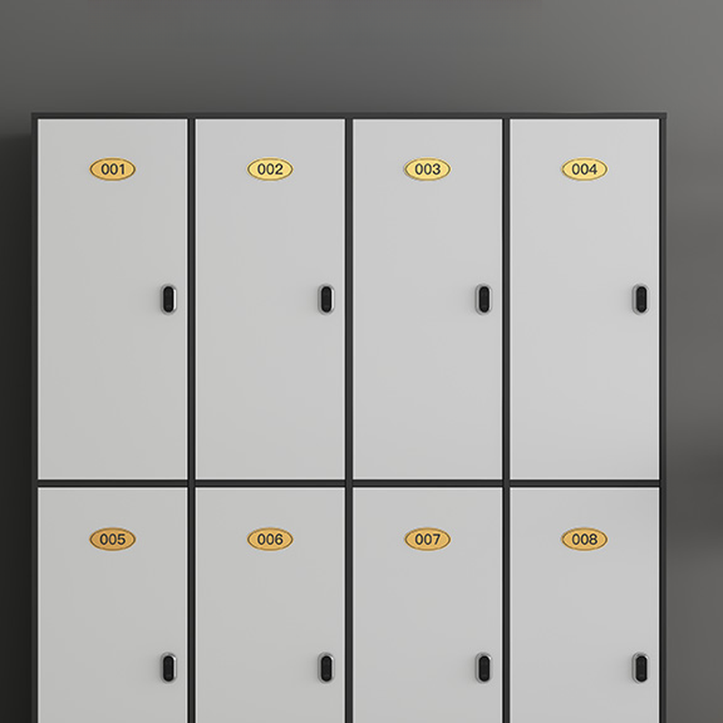 White Reclaimed Wood Gym & Locker Room Lockers with Installation Required and Partial Assembly, Featuring 10 or More Compartments and 4-Wide Design
