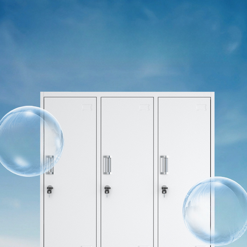 2-layer Gym & Locker Room Lockers with Installation Required, Partial Assembly, Shoe Storage, Louvered Doors, and 6 Compartments in a 3-Wide Design