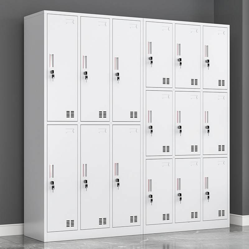 Modish 2-layer/4-layer/3-layer Employee Lockers with Shoe Storage, Ventilated Doors, 4 Compartments/10 or More Compartments/Nine Compartments, 3-Wide/2-Wide, and Lock