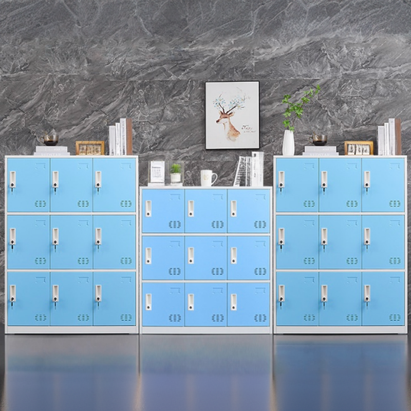 2-tier/3 Tiers/4-layer 3-Wide/2-Wide Alloy Ventilated School Lockers with Key & Nine Compartments/Six Compartments/Four Compartments
