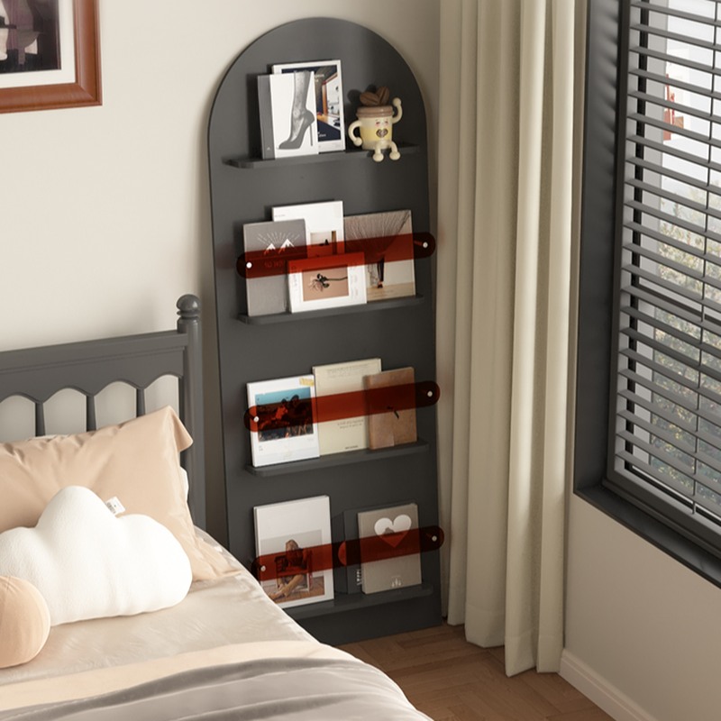 Art Deco Laminate Magazine Rack, 15 in & Above Length, 10 in & Above Height, with Shelves, Standalone