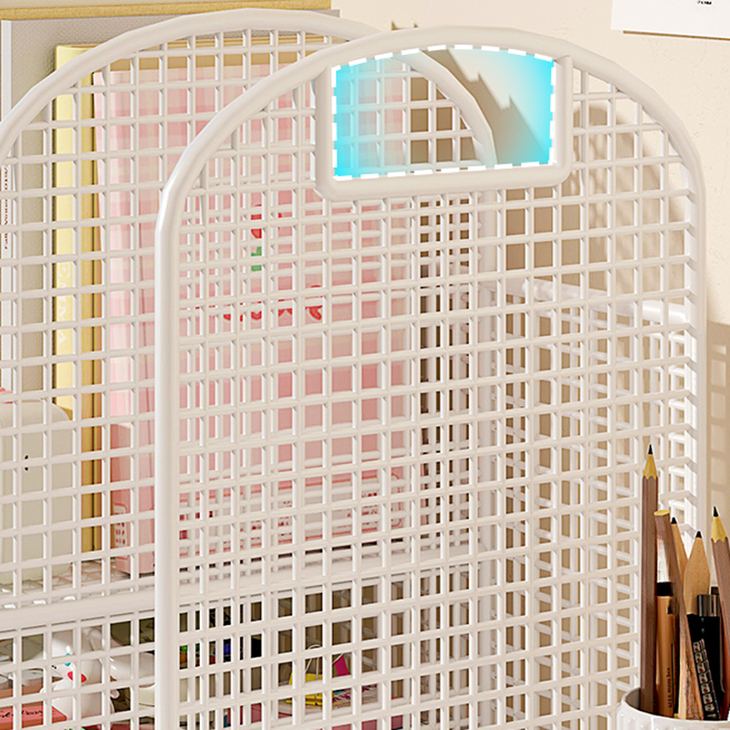 Art Deco Iron Magazine Rack with Shelves and Divider, 15 in & Above Length, 7 To 9.9 in Height