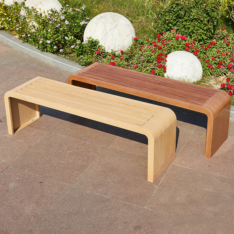 Simple Picnic Bench with Alloy in Tan/Wood Grain