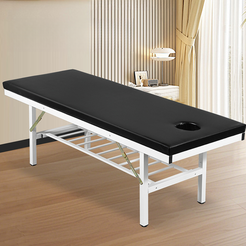 Massage Bed with Fixed Height, Alloy Rectangular Trestle/Slab Base