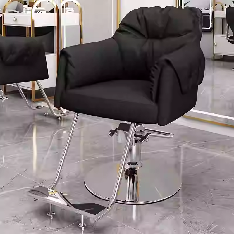 Ergonomic L-Shape Solid Colour Styling Chair with Full Back Synthetic Leather and Adjustable Features