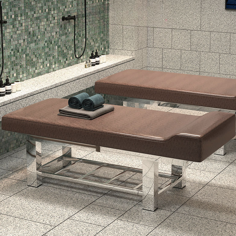 Fixed Height Stainless Steel Rectangular Trestle Massage Bed