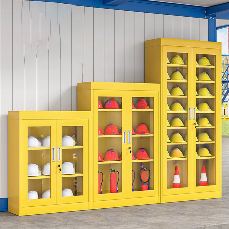Contemporary Employee Lockers with Clear Doors, Two Compartments, 2-Wide, Lock, Name & Number Plate