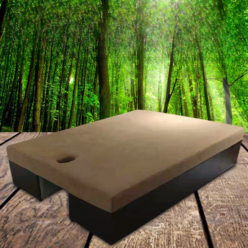 Massage Bed with Fixed Height, Pine Wood Base, and Rectangular Top