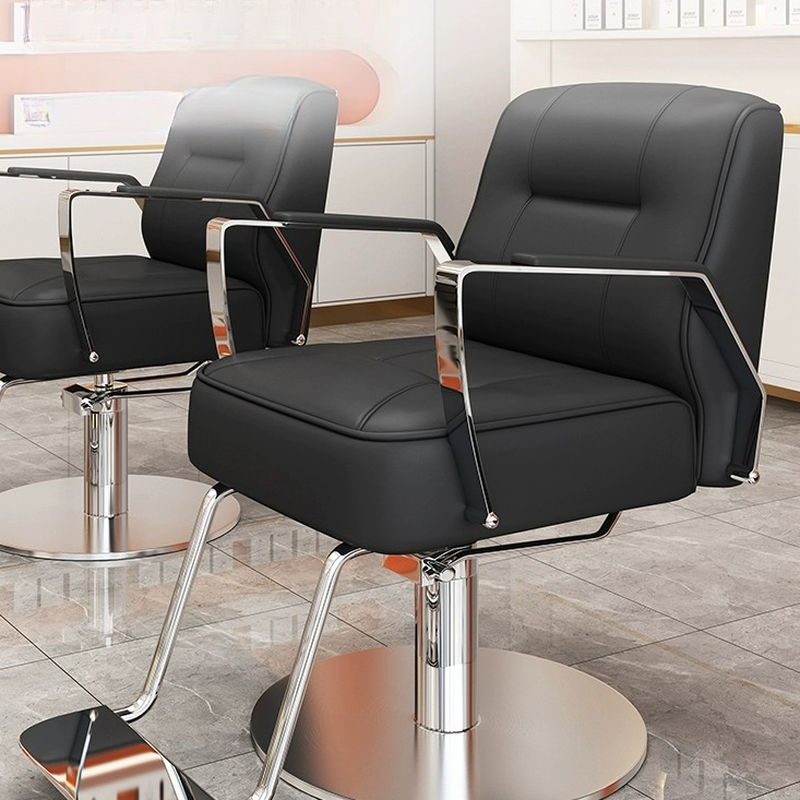 Adjustable Ergonomic L-Shape Solid Colour Leatherette Styling Chair with Full Back