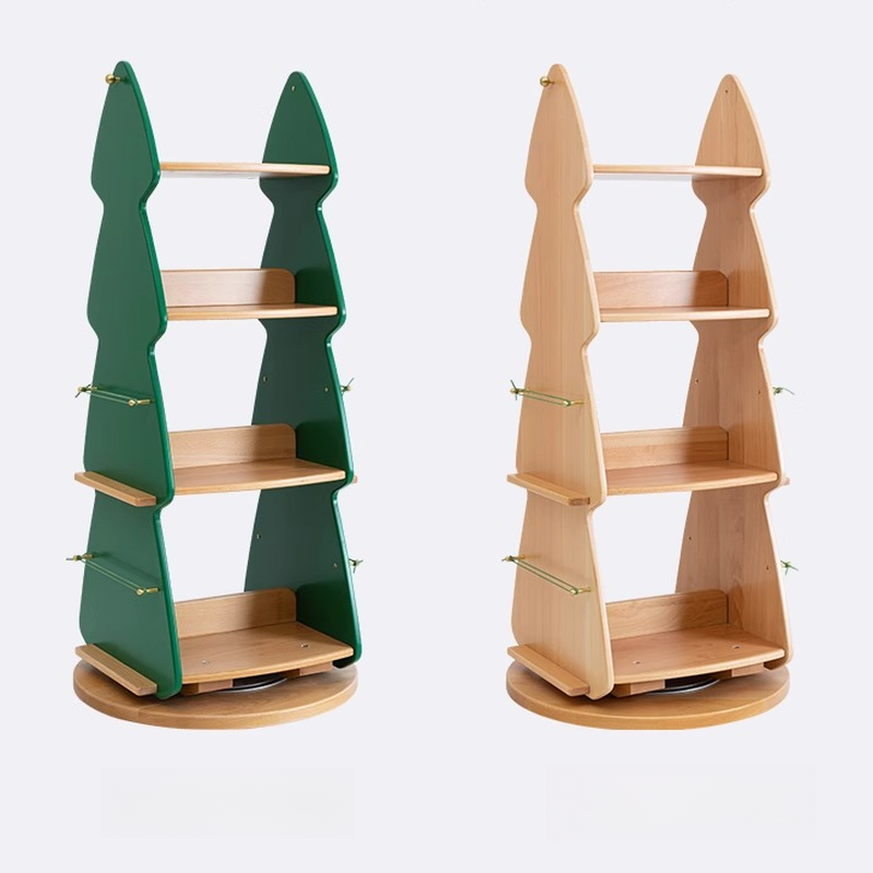 Art Deco Magazine Rack in Natural Wood/Steel with Shelves, 15 in & Above Length, 10 in & Above Height, and Standalone Design