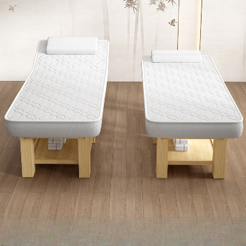 Massage Bed with Natural Wood Rectangular Trestle Base