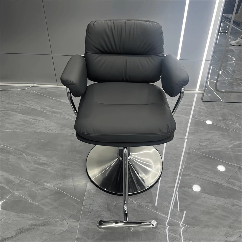 L-Shape Solid Colour Styling Chair with Full Back Synthetic Leather, Footrest, and Adjustable Features