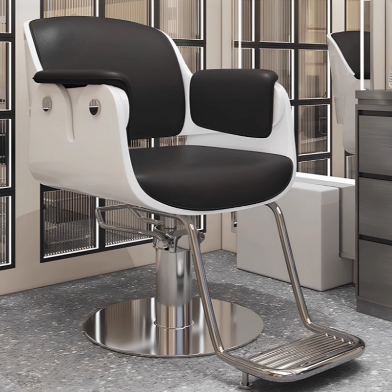 Ergonomic L-Shape Solid Colour Full Back Synthetic Leather Adjustable Styling Chair