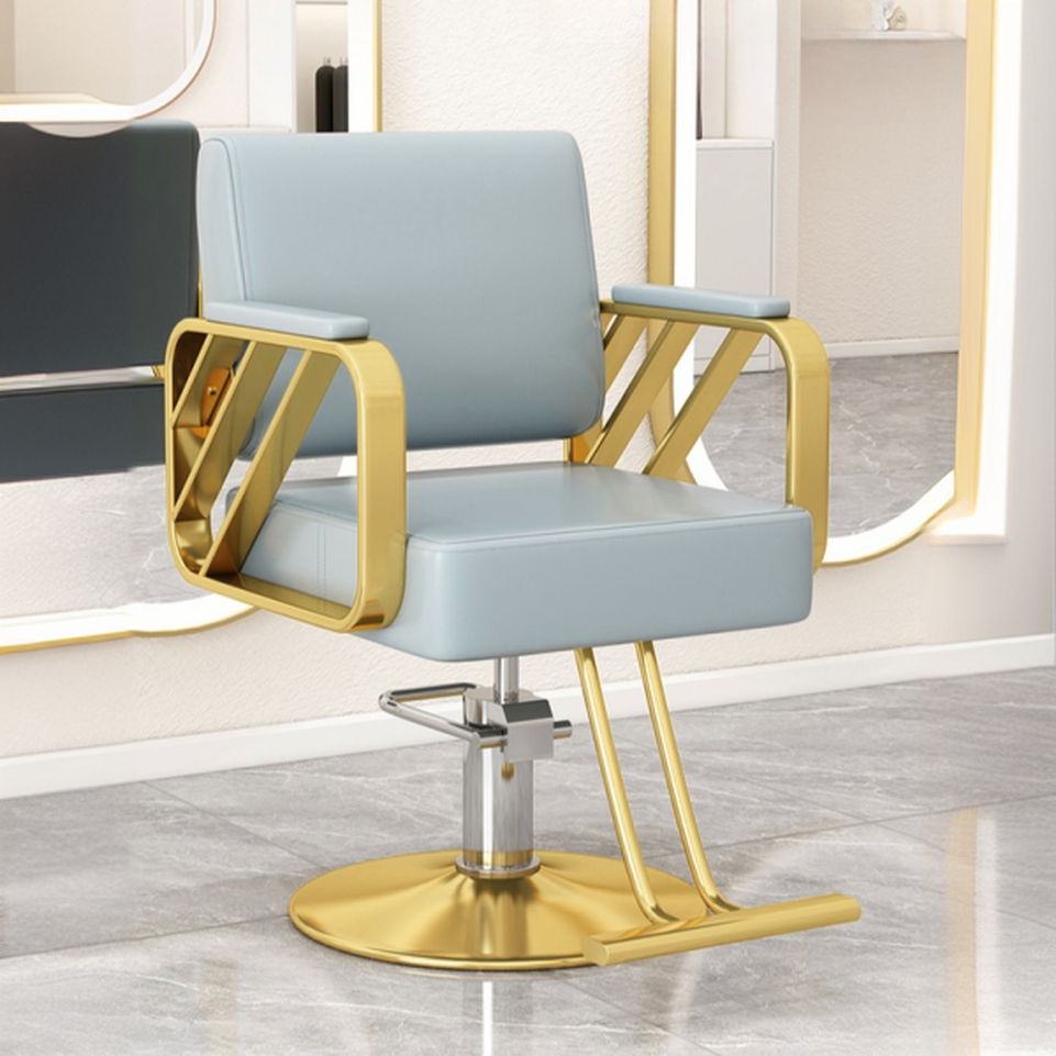 Ergonomic Adjustable Solid Colour Artificial Leather Rectangular Styling Chair with Footrest