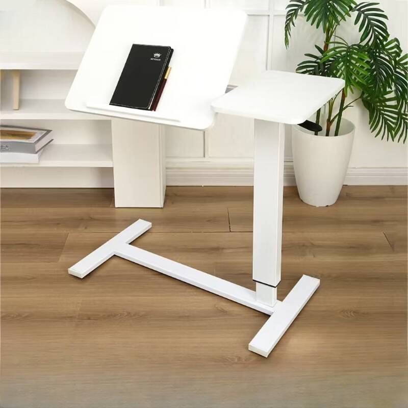 Trendy Manufactured Wood Laptop Cart with Pop Up Lifting Casters and Tilt