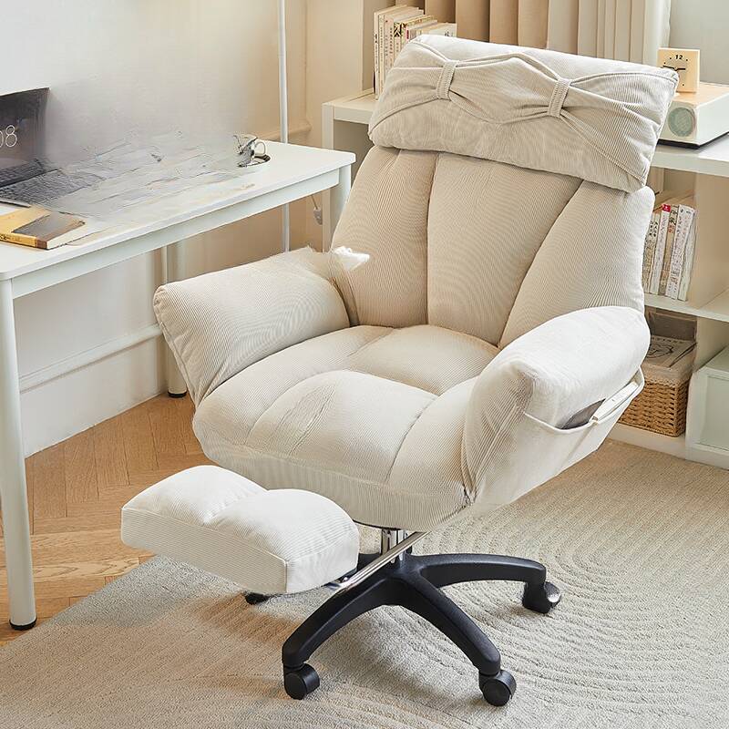 Studio Chairs with Upholstered Teal/Sand/Apricot Colour Armrest, Portable Wheels, Leg Rest, Adjustable Back Angle, and Headrest