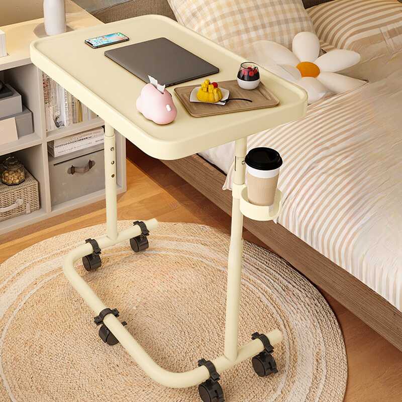 Casual Adjustable Height Laptop Cart with Casters and Ergonomic Tilt