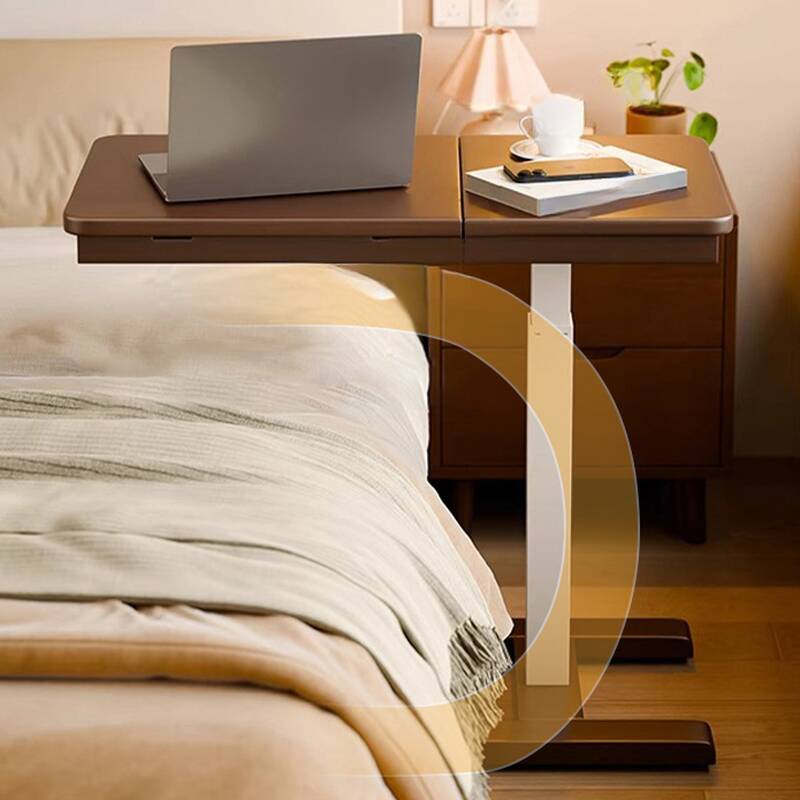 Casual Engineered Wood Laptop Cart with Adjustable Height, Casters, and Ergonomic Tilt