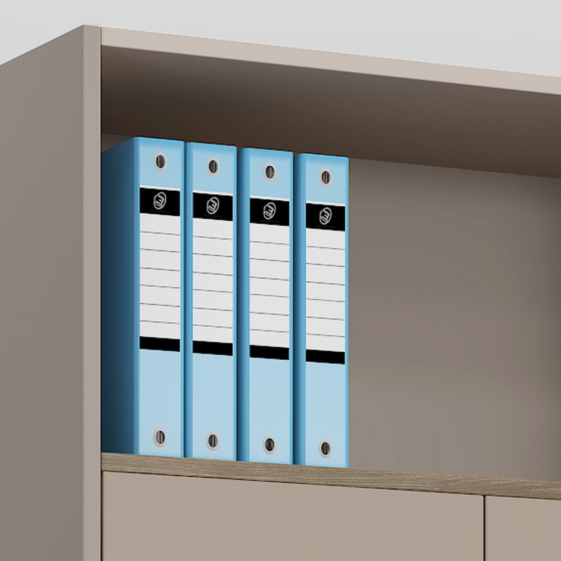 Beige 5-Wide or more Filing Cabinet Console with Office Armoire in a Contemporary Style