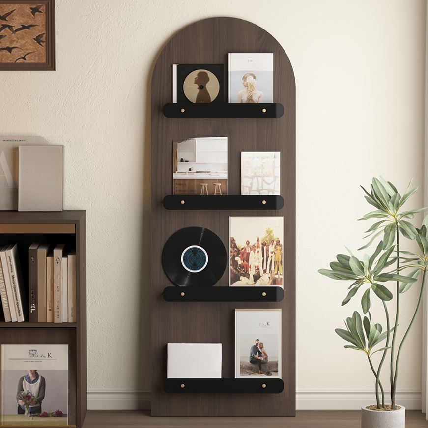 Modern Simple Style Magazine Stand with Particle Board Wood, 15 in & Above Length, 10 in & Above Height, Shelves Included, Unattached