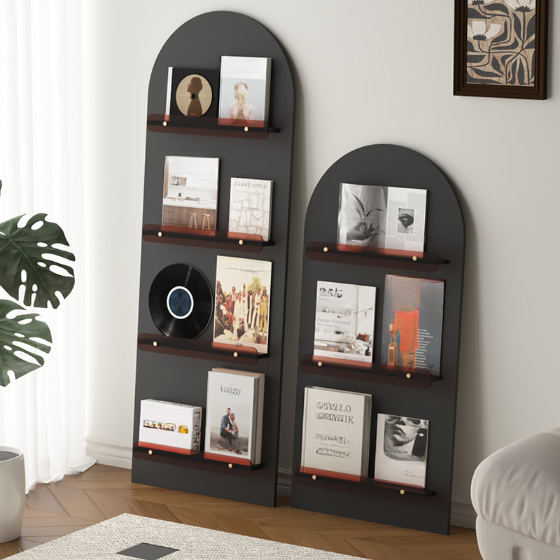 Modern Simple Style Laminate Magazine Stand with Shelves, 15 in & Above Length, 10 in & Above Height, Unattached