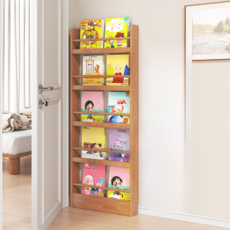 Modern Simple Style Unfinished Colour Magazine Stand in Rubberwood with Shelves, 15 in & Above Length, 10 in & Above Height, Unattached