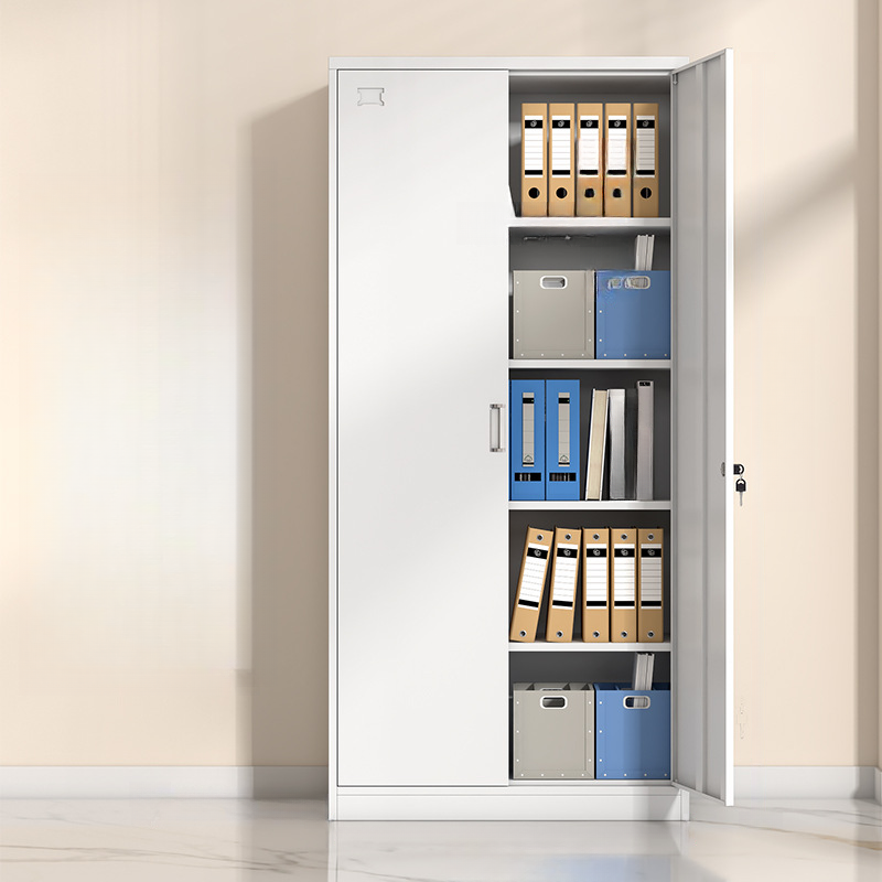 Casual Steel Office Console Cabinet, Warp-proof with Adjustable Shelving, Locking Door, 1-Wide