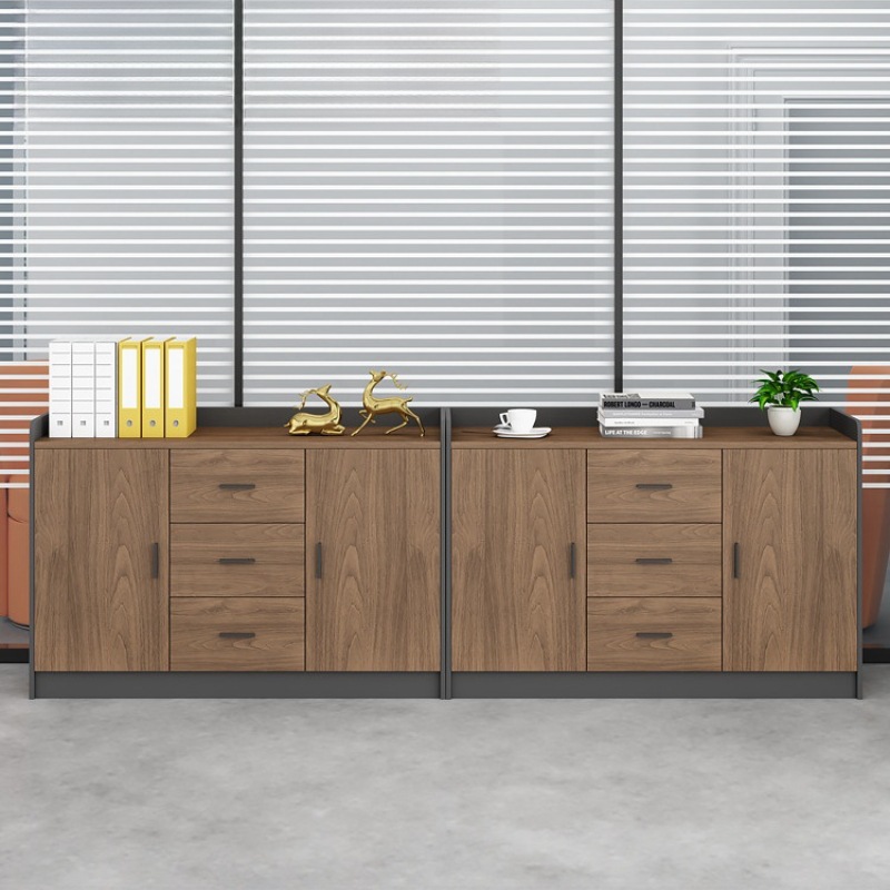 Casual Auburn Scratch Resistant 3-Wide/1-Wide/2-Wide Timber Credenza with 5 Doors/2 Doors/4 Doors and Shelf Unit