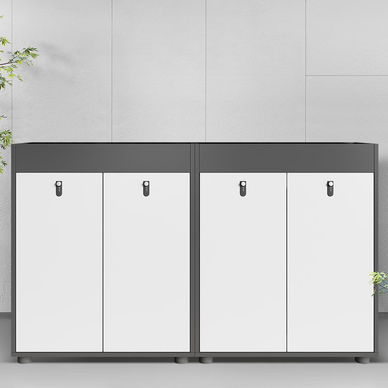 Scratch Resistant Office Storage Furniture with Stockroom, 8 Legs, and 2-Wide Compartments