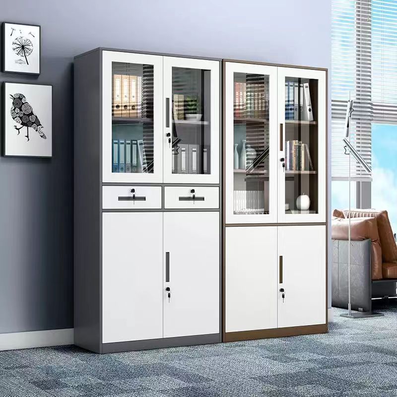 Contemporary Steel Storage Cabinet with Warp-proof Closet, Adjustable Shelving, and Locking Door, 1-Wide