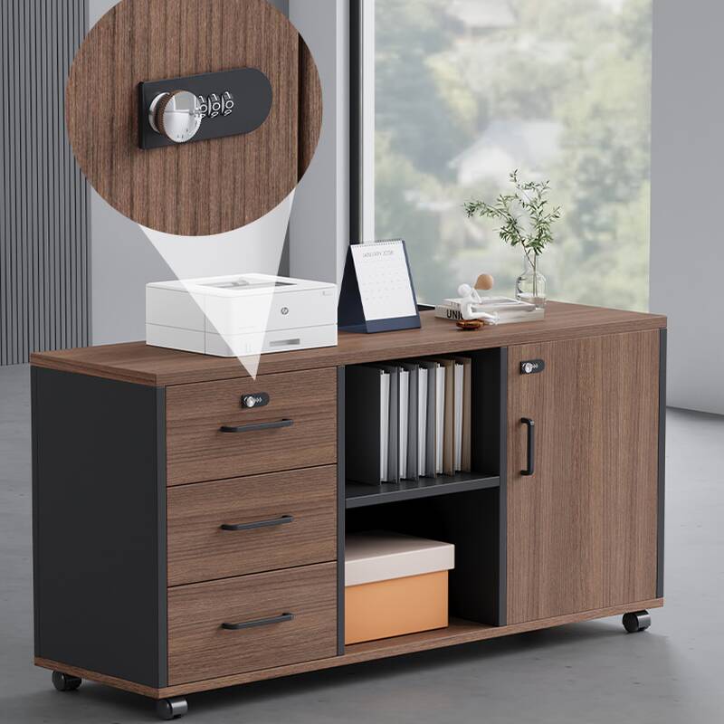 Rotatable Base Cabinet with Stockroom Storage, Transportable and Safe, 2-Wide/3-Wide Compartments