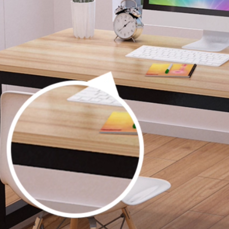 Trendy Rectangular Writing Table with Unfinished Colour Manufactured Wood Top