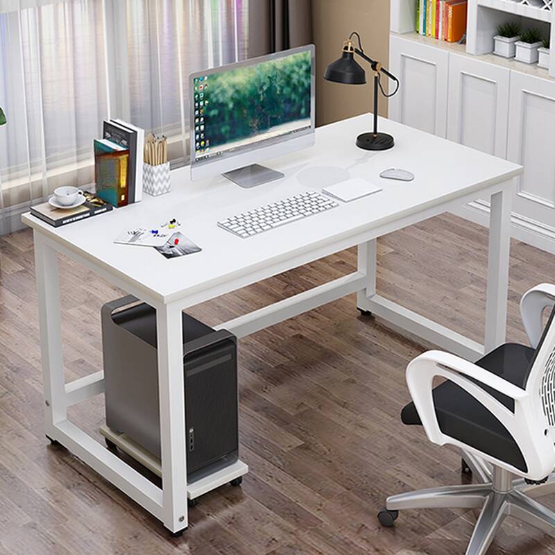 Trendy Rectangular Laminate Writing Table with Chalk Finish