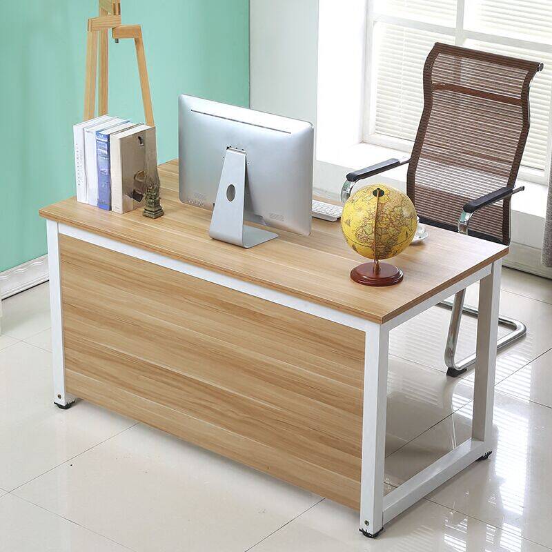 Trendy Rectangular Laminate Writing Table with Light Brown/Unfinished Colour
