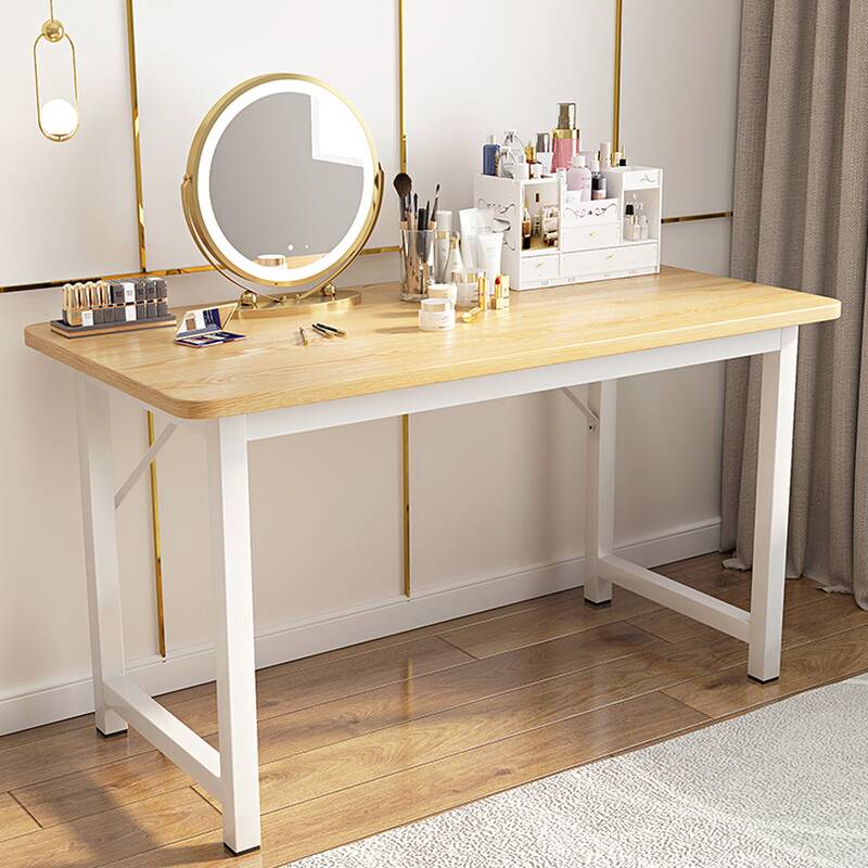 Modern Rectangular Laminate Writing Table in Gray/Unfinished Colour