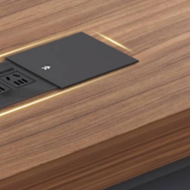 Executive Desk with Lockable Drawer, Integrated Cable Management, CPU Stand, and Desk Return