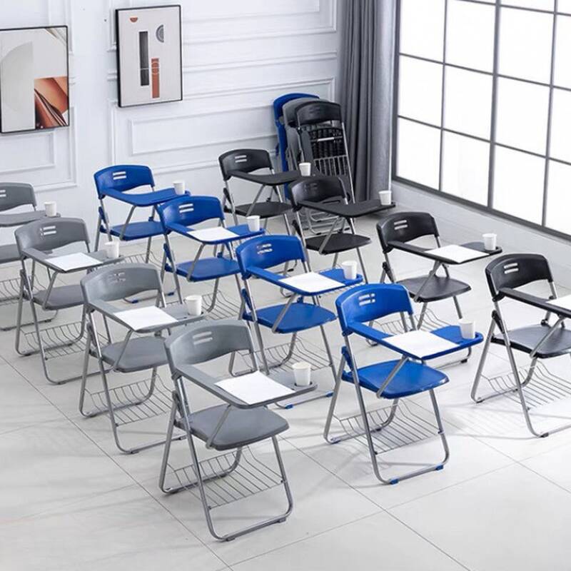 Casual Chalk/Apricot Colour/Butter Colour Polymethyl Methacrylate (pmma) Chair With Desk Attached/Office Chairs