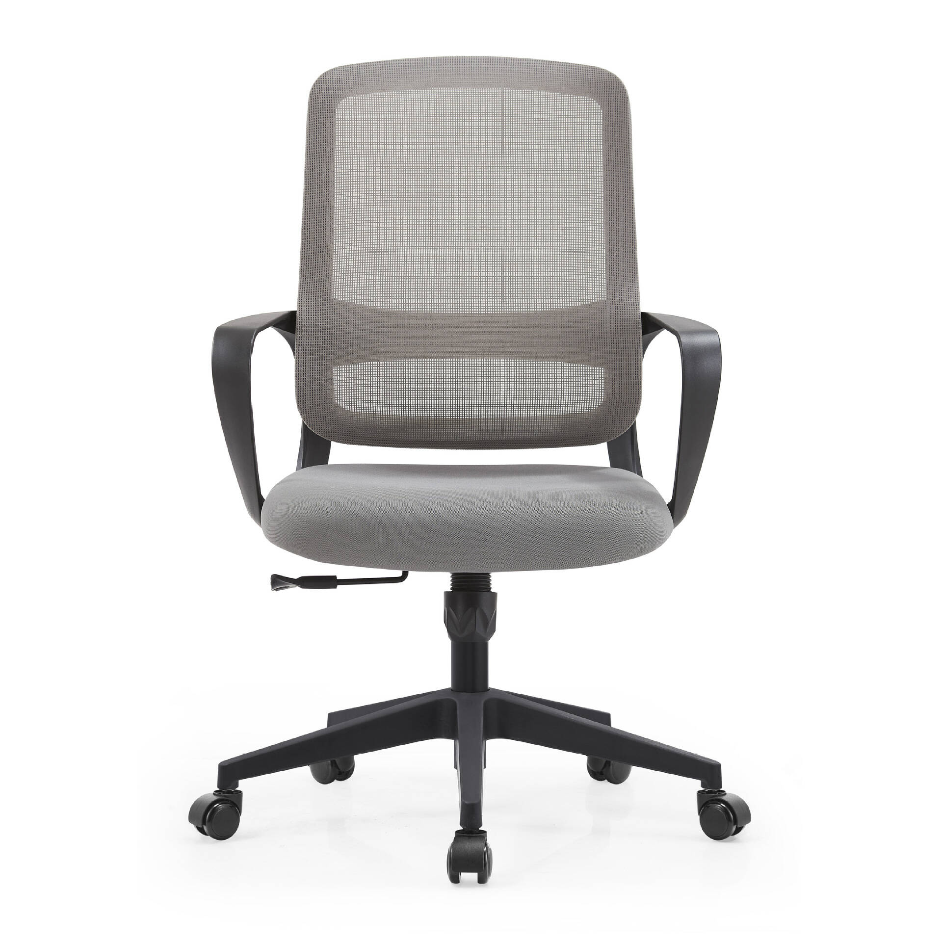 Upholstered Office Chairs in Dove Grey with Armrest, Portable Wheels, Ergonomic Design, Lumbar Support, and Tilt Available