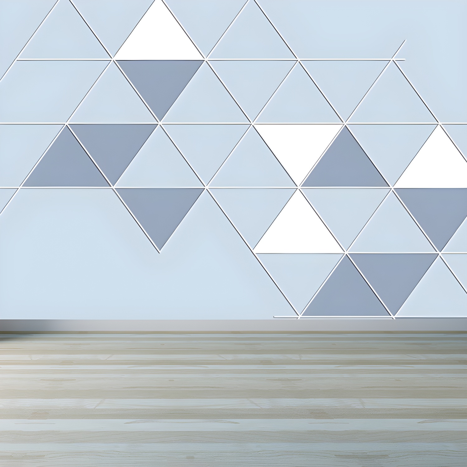Geometric Triangle Wall Paper Mural Modern Non-Woven Cloth Wall Covering for Living Room
