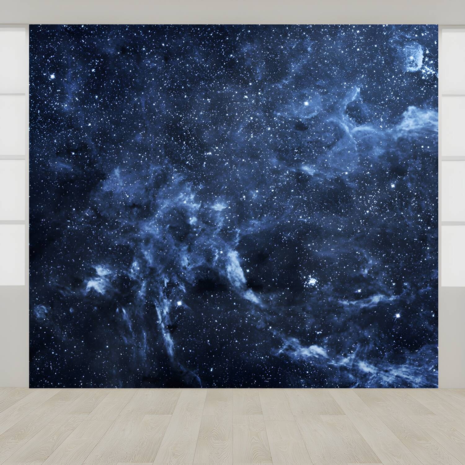 Modern Space Galaxy Wall Mural Dark Colour Stain-Proofing Wall Art for Boys Bedroom