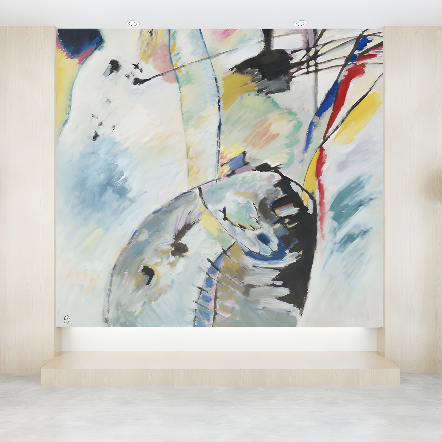 Illustration Abstract Wallpaper Mural Full Size Wall Art for Hallway, Made to Measure