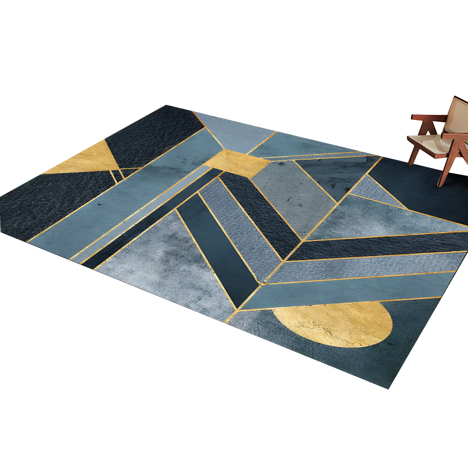 Glam Home Decoration Rug Multi Colour Abstract Print Rug Polypropylene Non-Slip Backing Easy Care Carpet