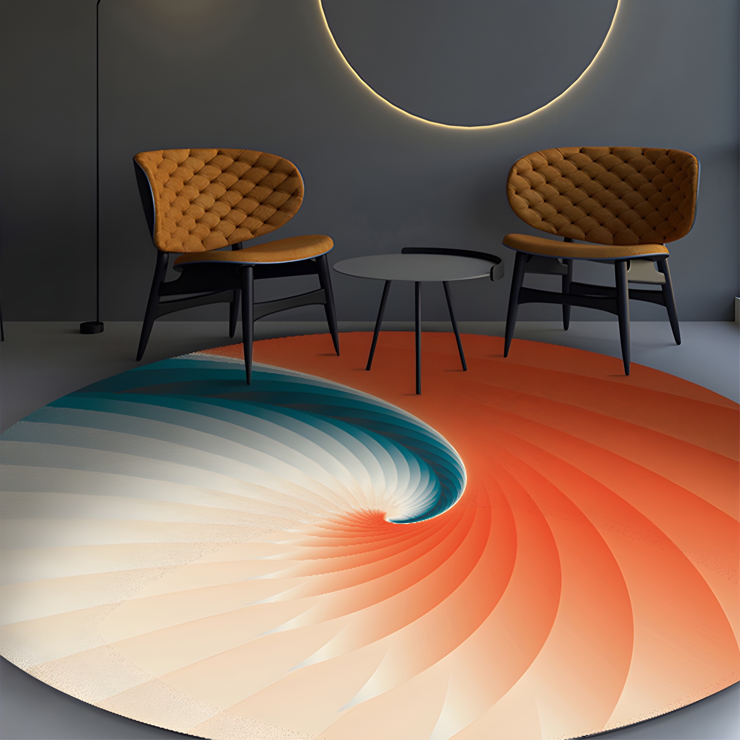 Multi Colour Geometric Print Rug Polypropylene Southwestern Area Rug Anti-Slip Backing Washable Carpet for Decor