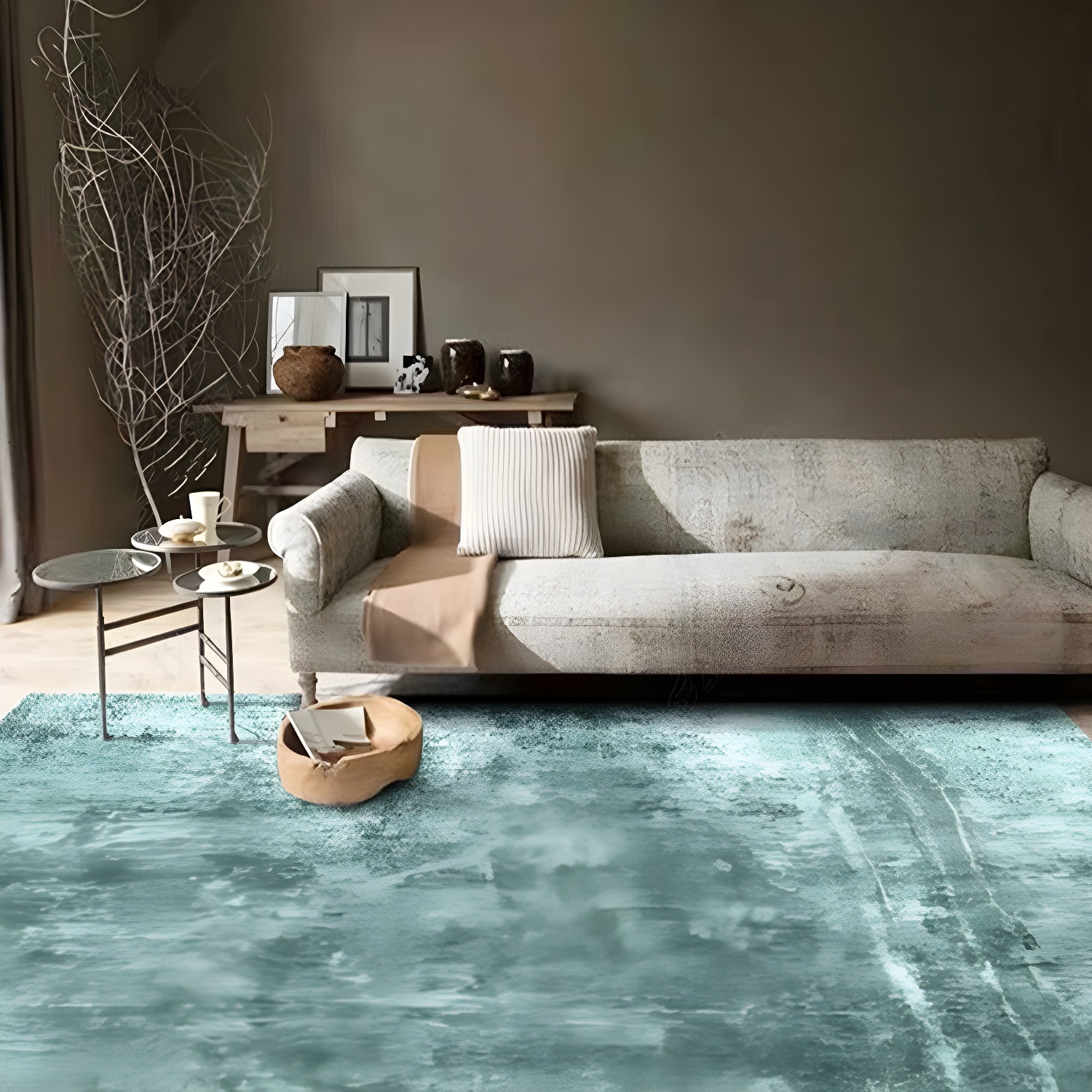 Scandinavian Abstract Printed Rug Multicolour Synthetics Indoor Rug Pet Friendly Easy Care Washable Carpet for Room