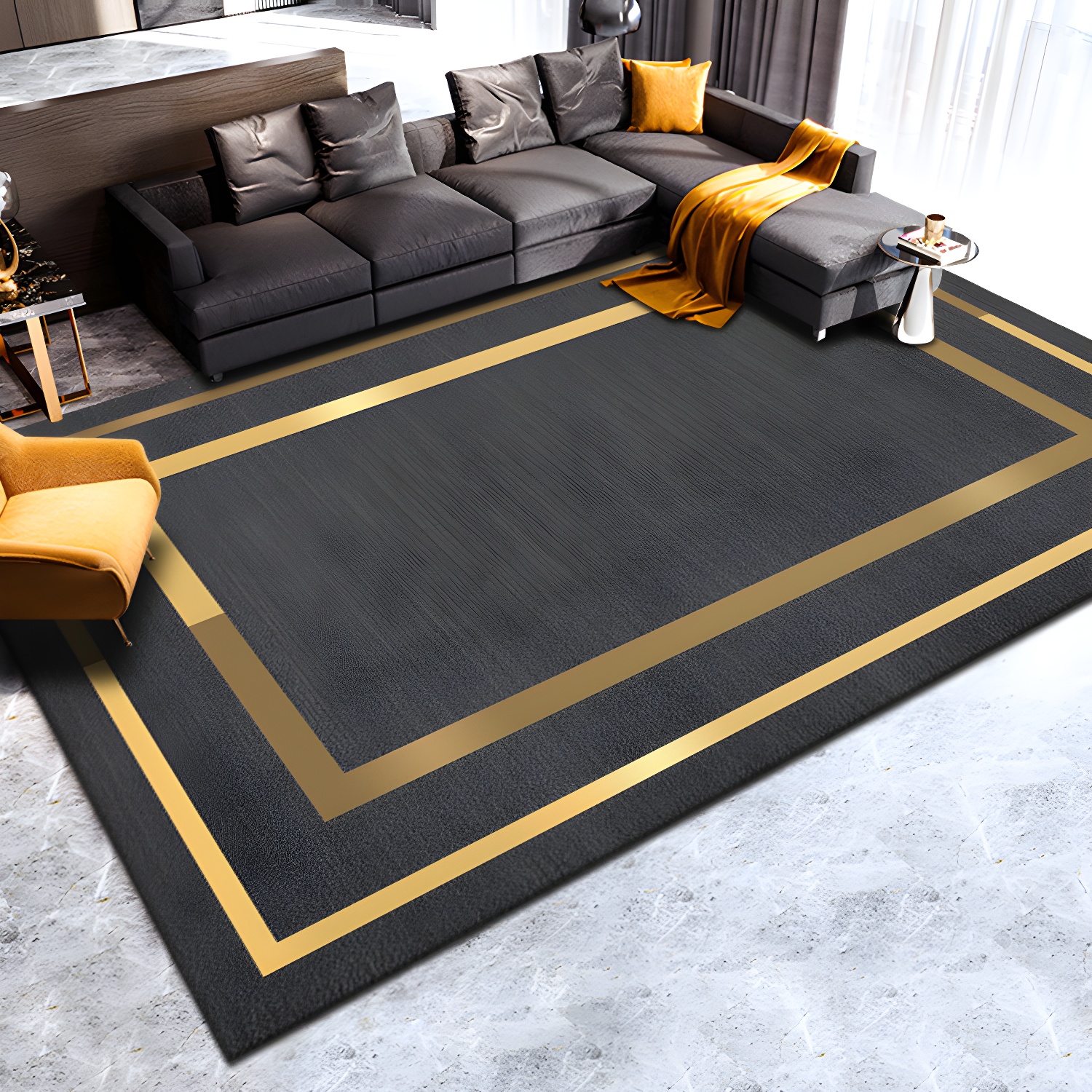 Simplicity Geometric Print Rug Multi-Colour Cotton Blend Area Carpet Non-Slip Backing Pet Friendly Indoor Rug for Parlor