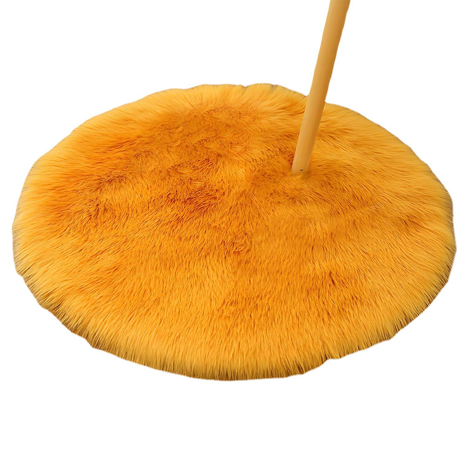Multicoloured Funky Round Rug Comfort Modern Plain Shag Carpet Polyester Stain Resistant Indoor Rug for Home Decoration
