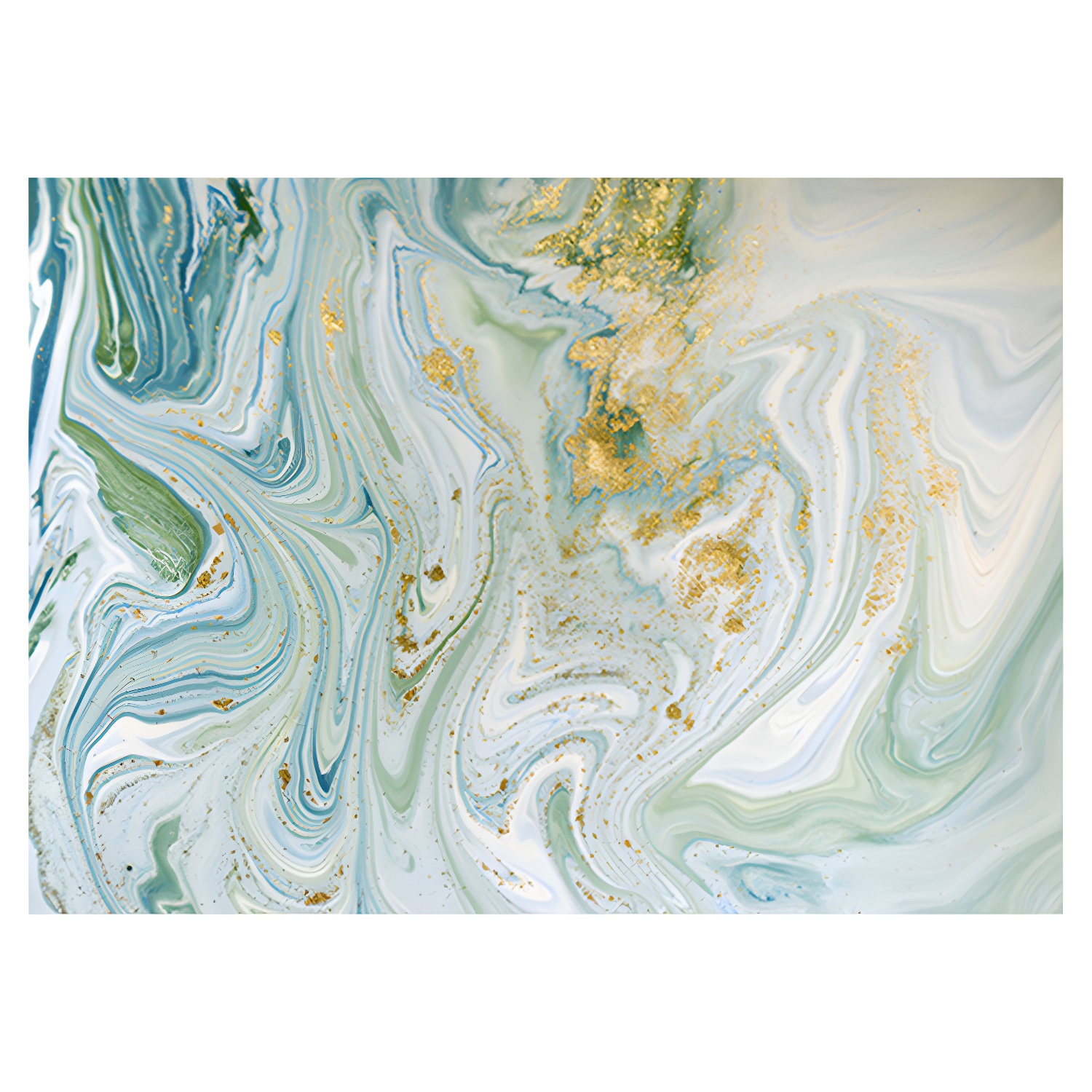 Abstract Watercolour Printed Rug Luxury Polyester Area Carpet Anti-Slip Backing Rug for Living Room