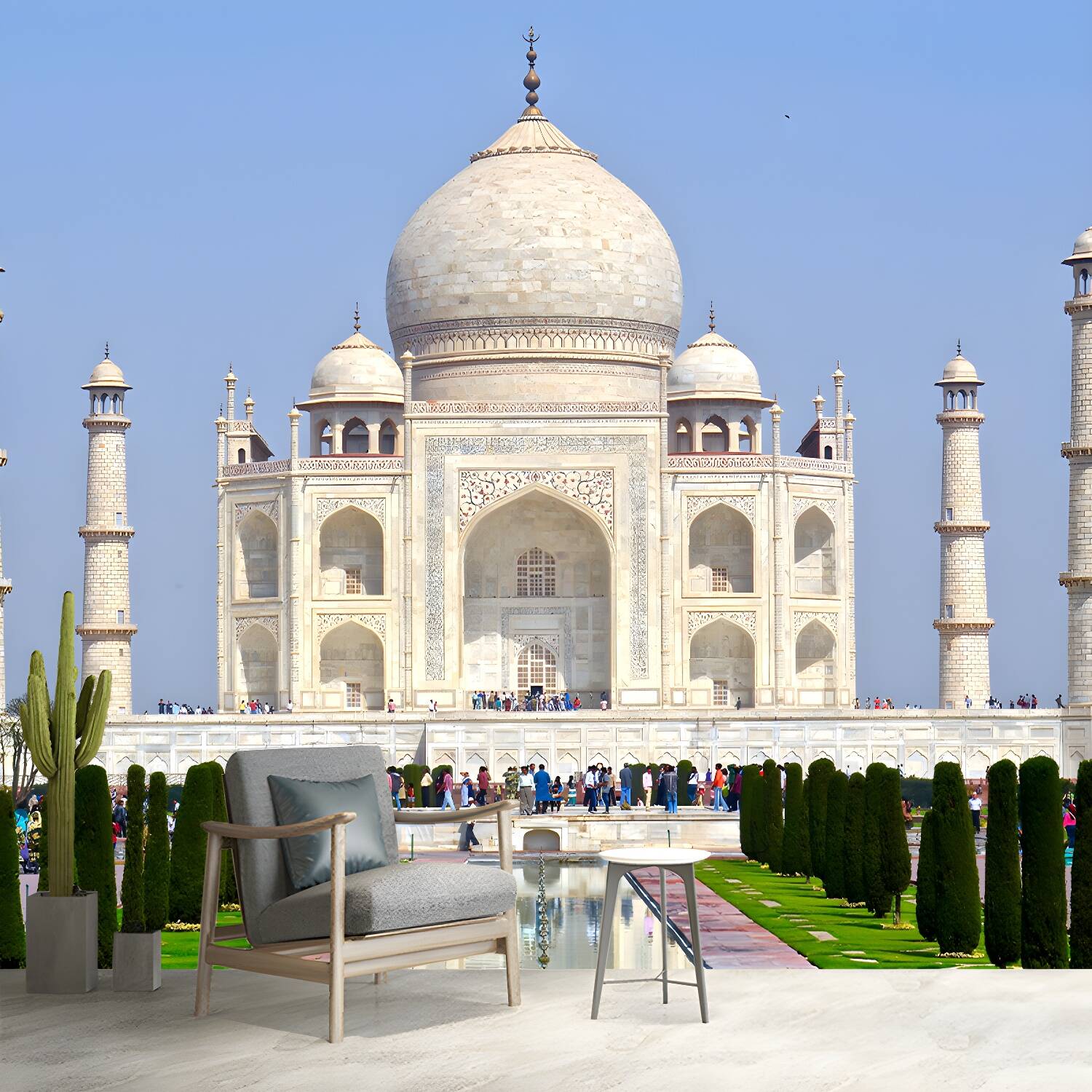 India's Taj Mahal Mural Wallpaper for Decoration Modern Living Room Wall Covering